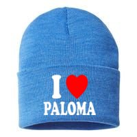 I Heart (Love) Paloma Cute Matching Couple Spouse Married Gift Sustainable Knit Beanie