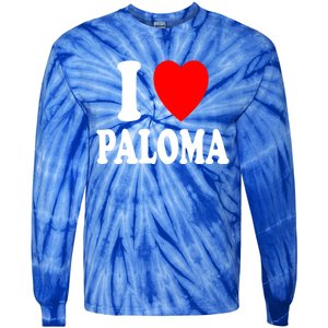 I Heart (Love) Paloma Cute Matching Couple Spouse Married Gift Tie-Dye Long Sleeve Shirt