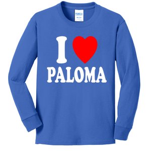 I Heart (Love) Paloma Cute Matching Couple Spouse Married Gift Kids Long Sleeve Shirt