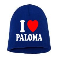 I Heart (Love) Paloma Cute Matching Couple Spouse Married Gift Short Acrylic Beanie