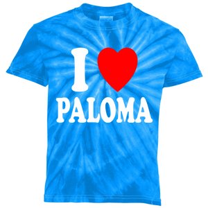 I Heart (Love) Paloma Cute Matching Couple Spouse Married Gift Kids Tie-Dye T-Shirt