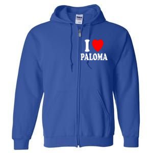 I Heart (Love) Paloma Cute Matching Couple Spouse Married Gift Full Zip Hoodie