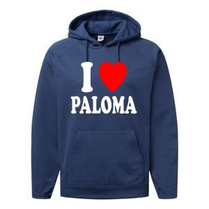 I Heart (Love) Paloma Cute Matching Couple Spouse Married Gift Performance Fleece Hoodie