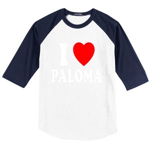 I Heart (Love) Paloma Cute Matching Couple Spouse Married Gift Baseball Sleeve Shirt