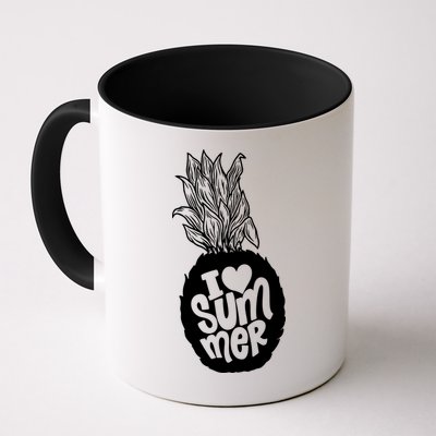 I Heart (Love) Summer Pineapple Mug