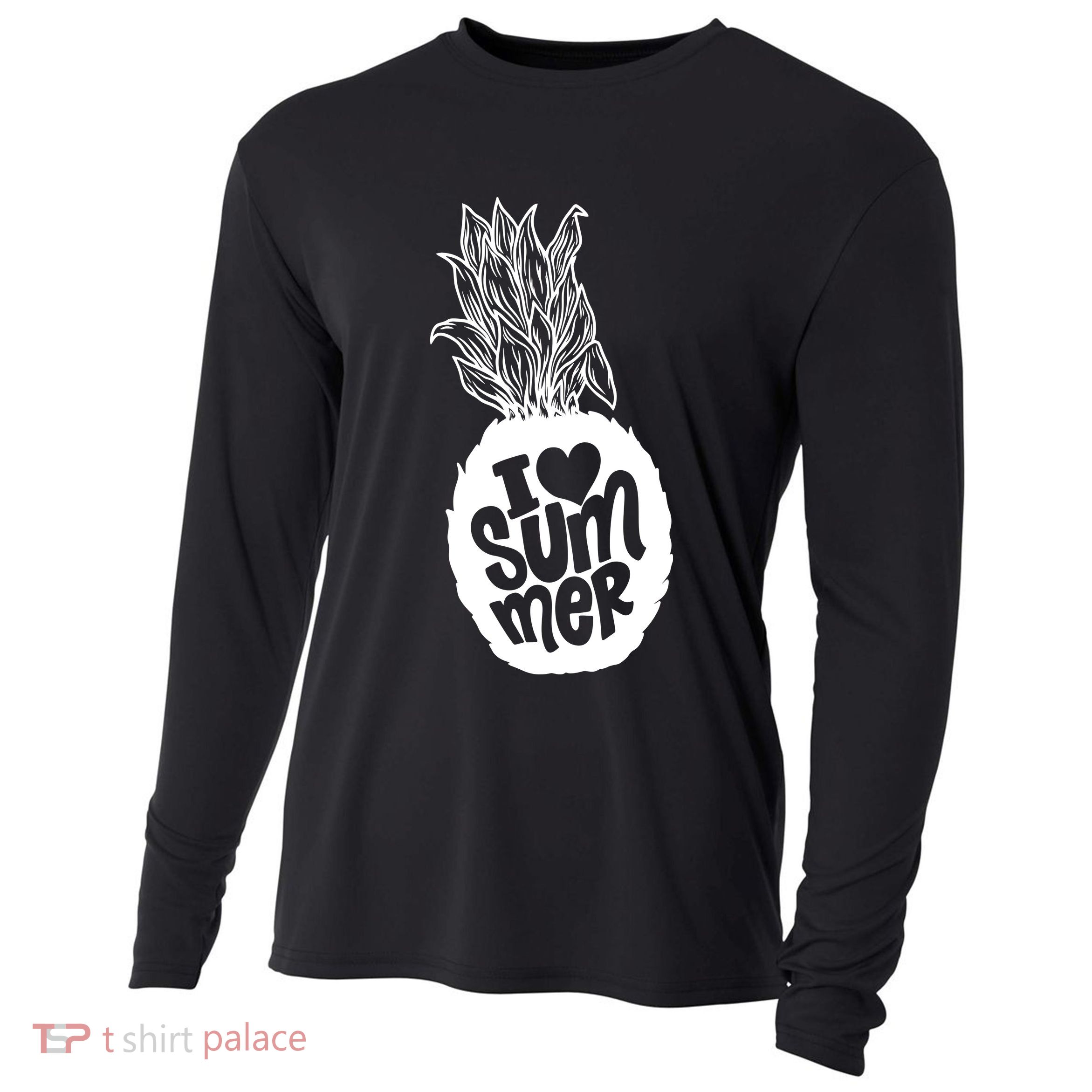 I Heart (Love) Summer Pineapple Cooling Performance Long Sleeve Crew