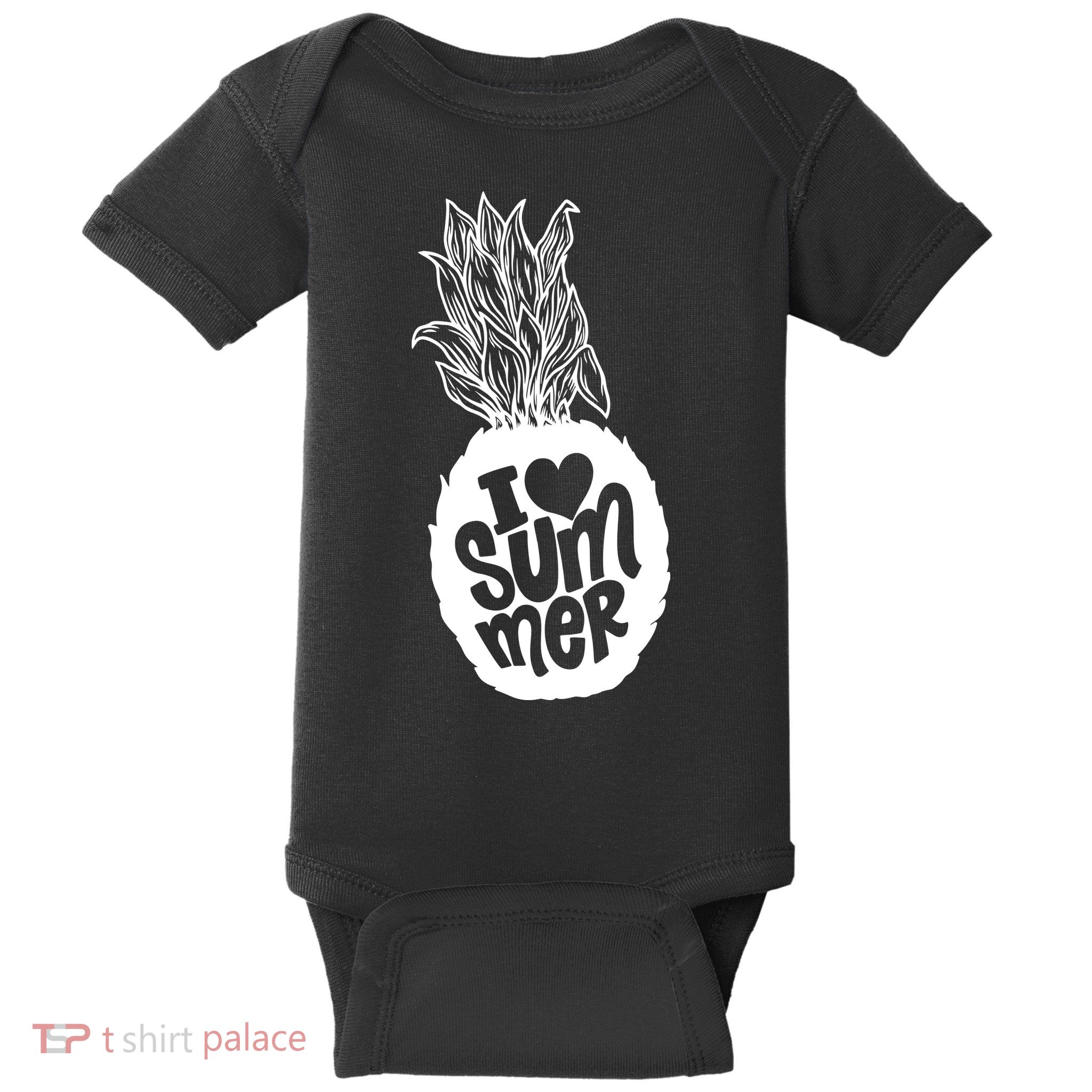 I Heart (Love) Summer Pineapple Baby Bodysuit