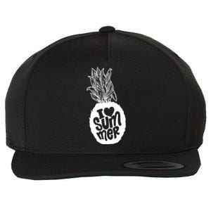 I Heart (Love) Summer Pineapple Wool Snapback Cap