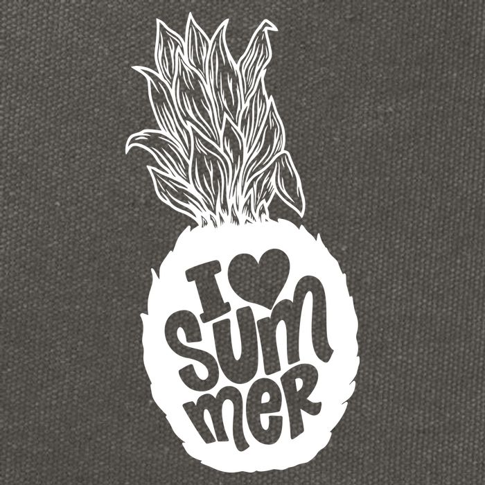 I Heart (Love) Summer Pineapple Cotton Canvas Backpack