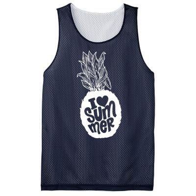 I Heart (Love) Summer Pineapple Mesh Reversible Basketball Jersey Tank