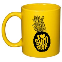 I Heart (Love) Summer Pineapple 11oz C Handle Ceramic Mug
