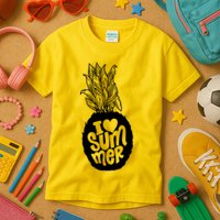 I Heart (Love) Summer Pineapple Kids T-Shirt