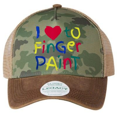 I Heart Love To Finger Paint IM Paint Cute Couple Valentine Legacy Tie Dye Trucker Hat