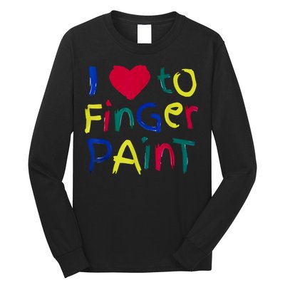 I Heart Love To Finger Paint IM Paint Cute Couple Valentine Long Sleeve Shirt