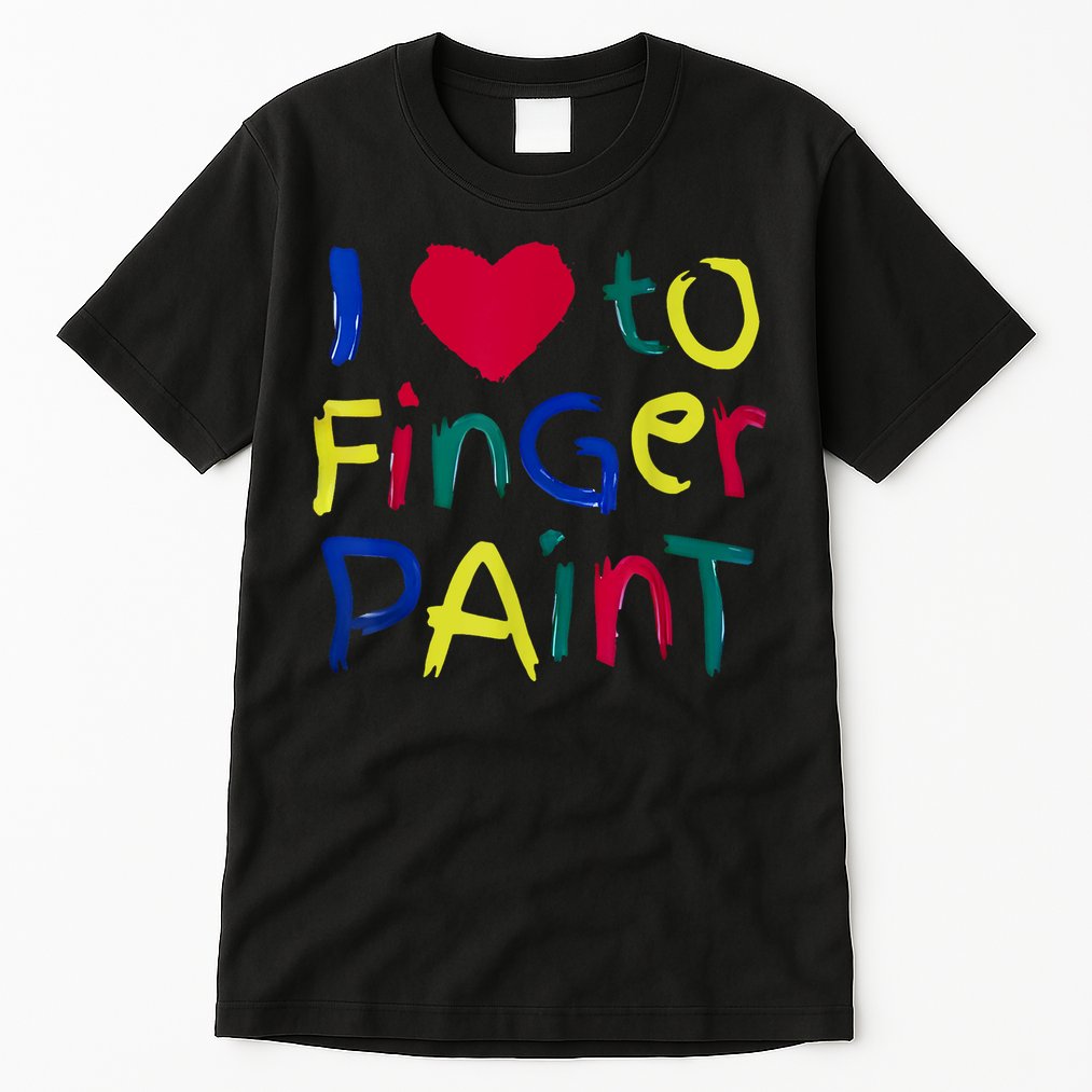 I Heart Love To Finger Paint IM Paint Cute Couple Valentine Tall T-Shirt