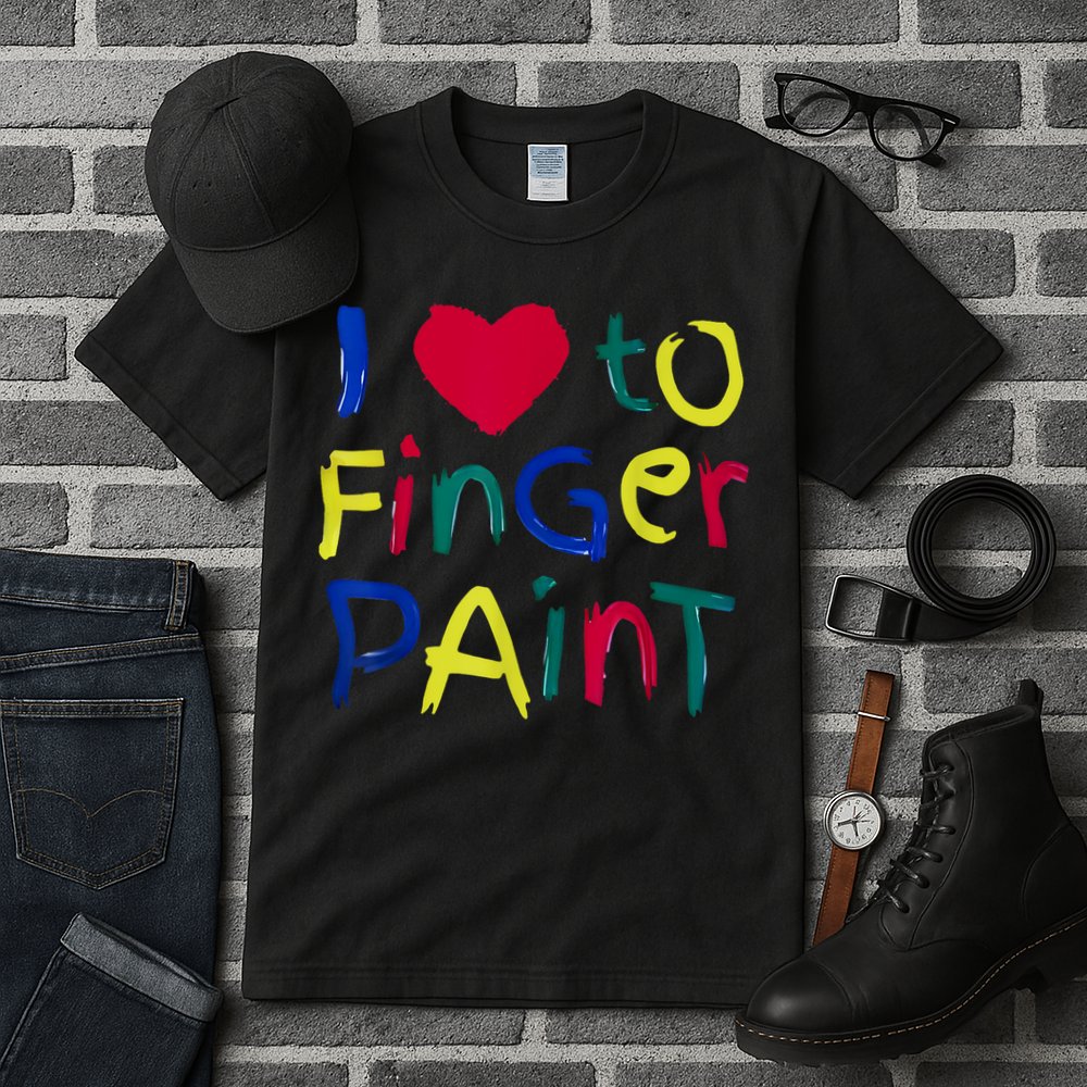 I Heart Love To Finger Paint IM Paint Cute Couple Valentine Tall T-Shirt