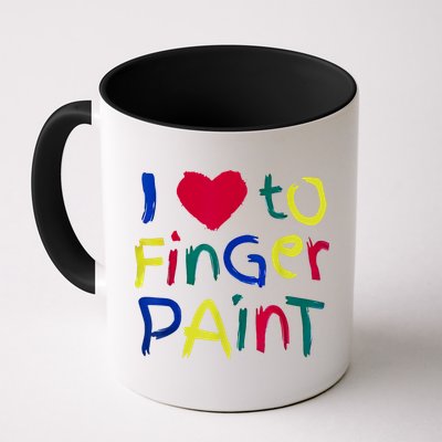 I Heart Love To Finger Paint IM Paint Cute Couple Valentine Mug