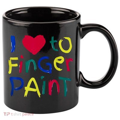I Heart Love To Finger Paint IM Paint Cute Couple Valentine 11oz C Handle Ceramic Mug