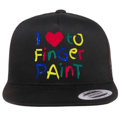 I Heart Love To Finger Paint IM Paint Cute Couple Valentine Flatbill Hat