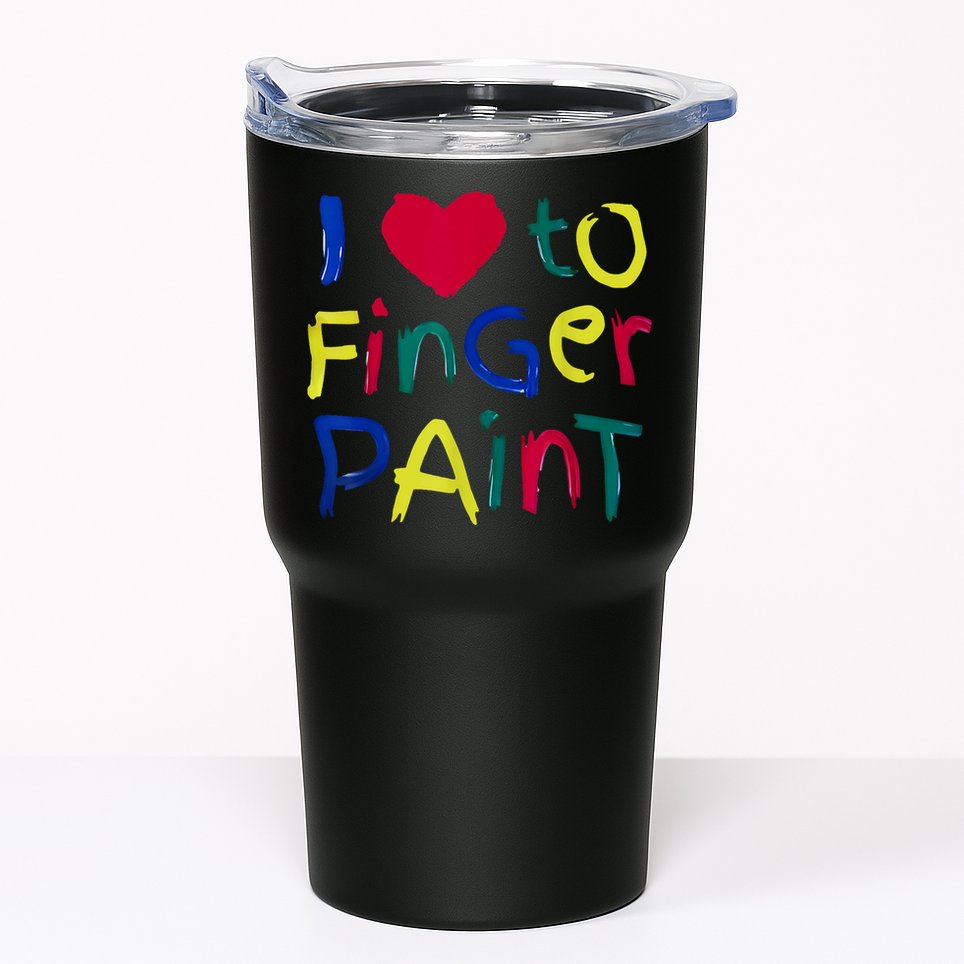 I Heart Love To Finger Paint IM Paint Cute Couple Valentine Tumbler