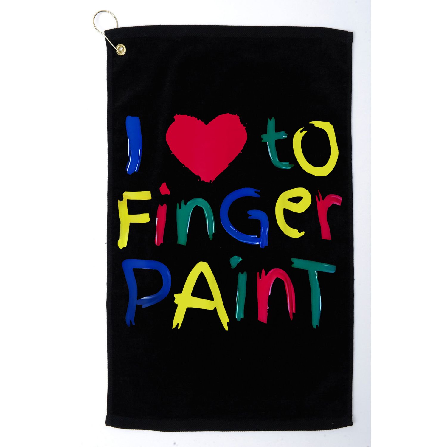 I Heart Love To Finger Paint IM Paint Cute Couple Valentine Golf Towel