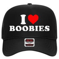 I Heart Love Boobies High Crown Mesh Back Trucker Hat