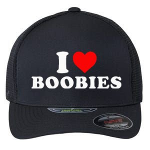 I Heart Love Boobies Flexfit Unipanel Trucker Cap