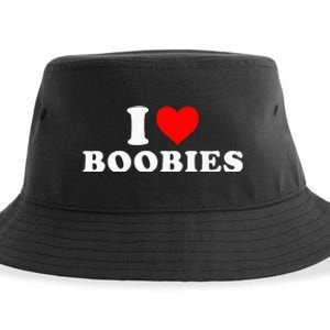 I Heart Love Boobies Sustainable Bucket Hat