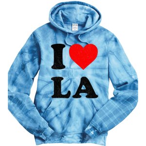 I Heart La Souvenir I Love Los Angeles Tie Dye Hoodie