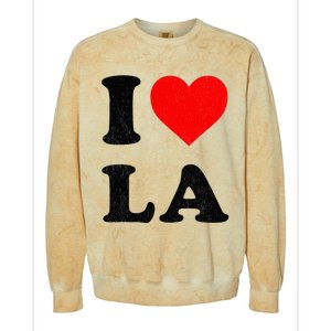 I Heart La Souvenir I Love Los Angeles Colorblast Crewneck Sweatshirt