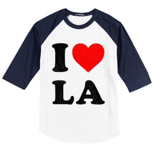 I Heart La Souvenir I Love Los Angeles Baseball Sleeve Shirt