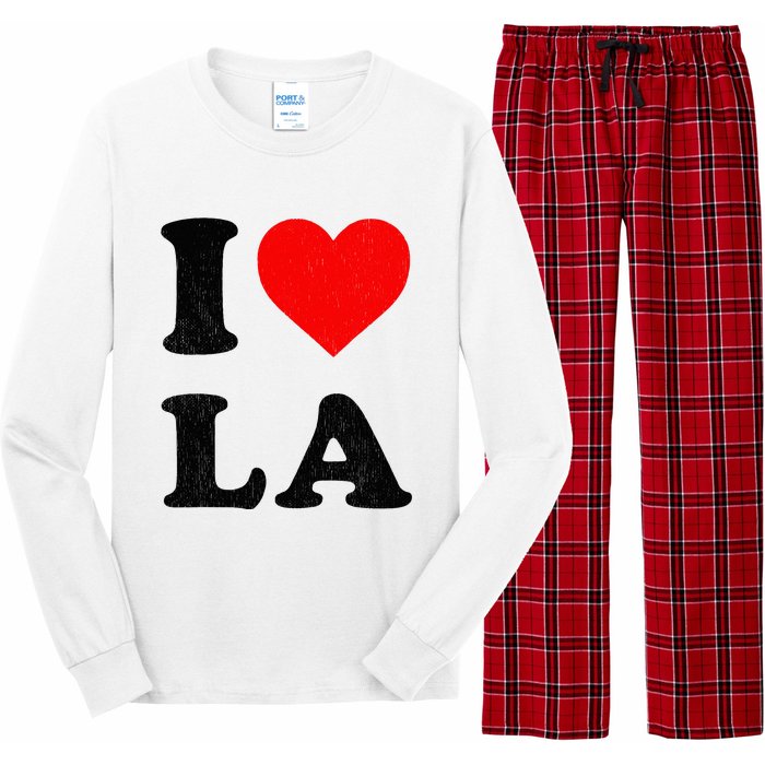 I Heart La Souvenir I Love Los Angeles Long Sleeve Pajama Set