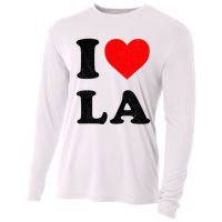 I Heart La Souvenir I Love Los Angeles Cooling Performance Long Sleeve Crew