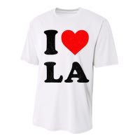 I Heart La Souvenir I Love Los Angeles Performance Sprint T-Shirt