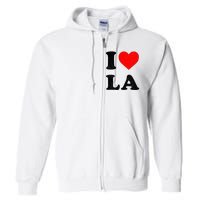 I Heart La Souvenir I Love Los Angeles Full Zip Hoodie