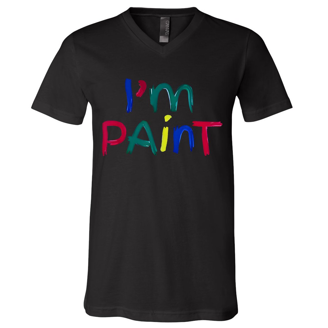 I Heart Love To Finger Paint IM Paint Cute Couple Valentine V-Neck T-Shirt