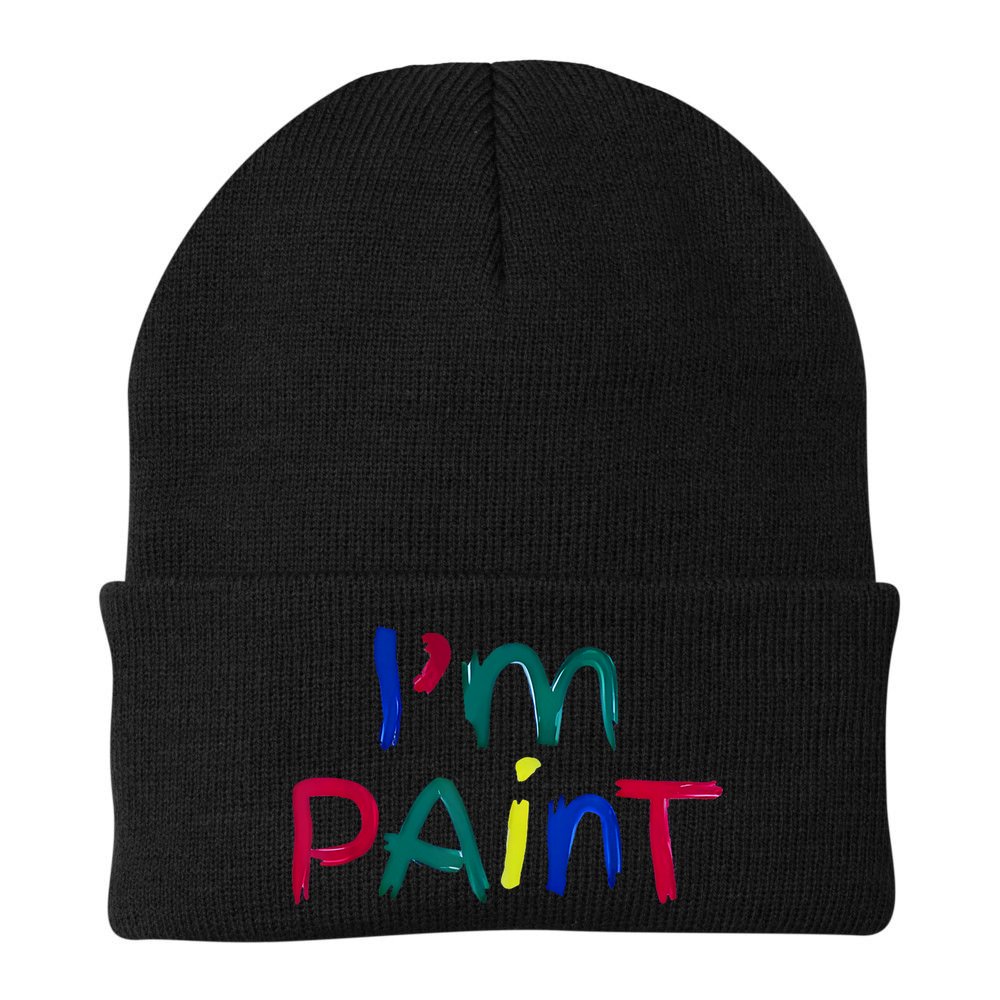 I Heart Love To Finger Paint IM Paint Cute Couple Valentine Beanie