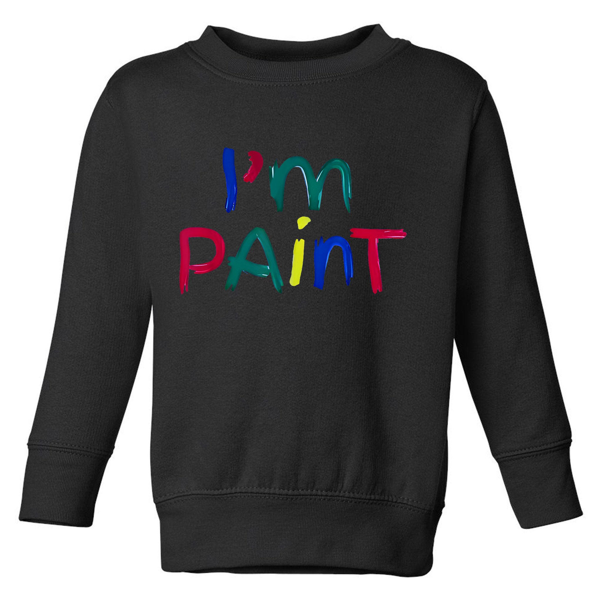 I Heart Love To Finger Paint IM Paint Cute Couple Valentine Toddler Sweatshirt