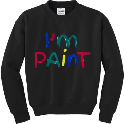 I Heart Love To Finger Paint IM Paint Cute Couple Valentine Kids Sweatshirt