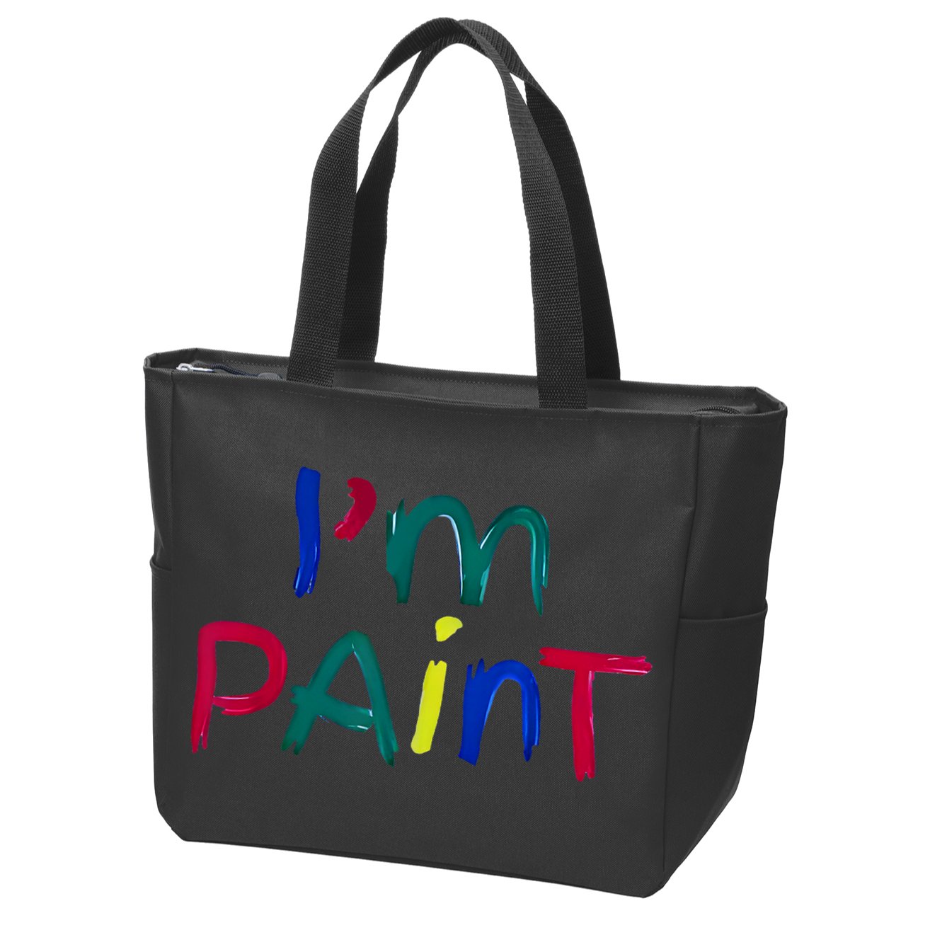 I Heart Love To Finger Paint IM Paint Cute Couple Valentine Zip Tote Bag