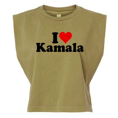 I Heart Love Kamala Harris Garment-Dyed Women's Muscle Tee