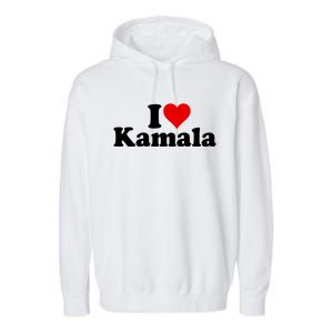 I Heart Love Kamala Harris Garment-Dyed Fleece Hoodie