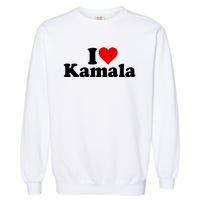 I Heart Love Kamala Harris Garment-Dyed Sweatshirt