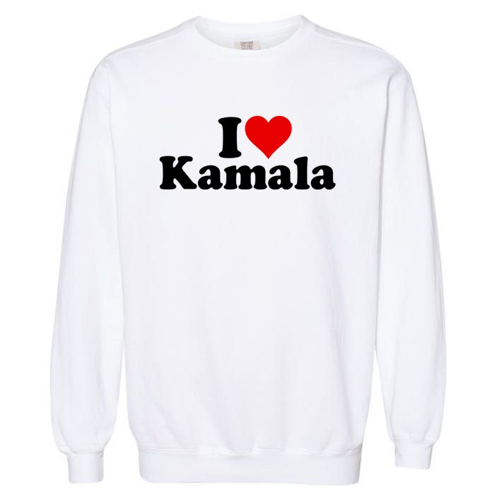 I Heart Love Kamala Harris Garment-Dyed Sweatshirt