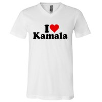 I Heart Love Kamala Harris V-Neck T-Shirt