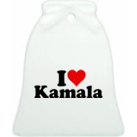 I Heart Love Kamala Harris Ceramic Bell Ornament