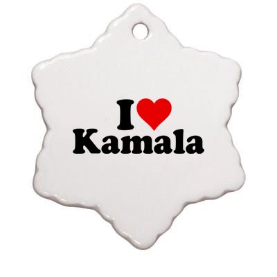 I Heart Love Kamala Harris Ceramic Star Ornament