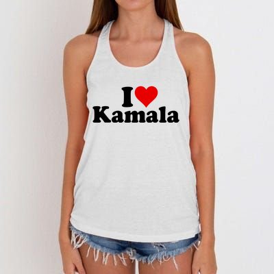 I Heart Love Kamala Harris Women's Knotted Racerback Tank