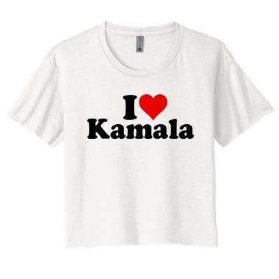 I Heart Love Kamala Harris Women's Crop Top Tee