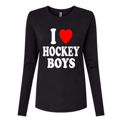 I Heart (Love) Hockey Skating Ice Attraction Hot Sexy Gift Womens Cotton Relaxed Long Sleeve T-Shirt